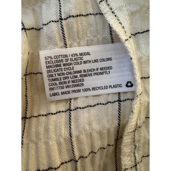 Evereve Mae Windowpane Plaid Ruffle Sleeve Maxi Dress Small - Picture 7 of 7